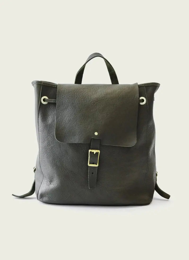 *Pre-order*
Leather Drawstring Backpack
