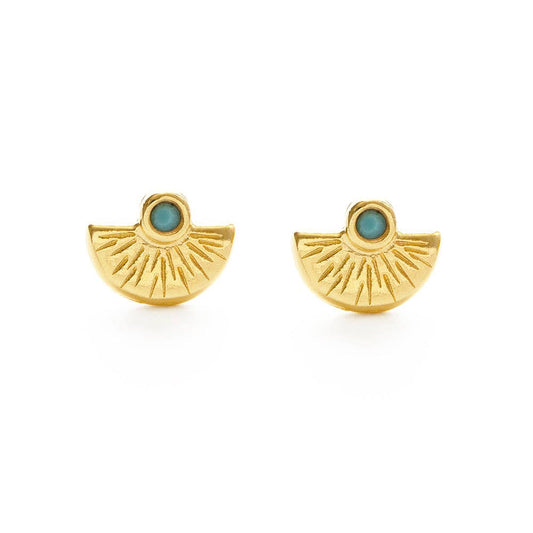 Sunset Stud Earrings: Turquoise